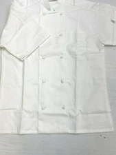 Uncommon Threads White Large Unisex Classic Chef Coat with 10 Button AM1J