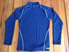 Nike Sphere Quick Dry Blue Long Sleeve Team Pro Workout Sports Travel Shirt M