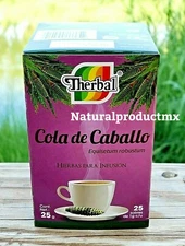 Te Cola de Caballo ✅ Tea Horsetail Infusion Herbs 25 bags 0.3 oz each By Therbal