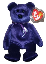 Ty Beanie Baby - PRINCESS Diana Bear 1997 RARE & RETIRED - MINT with MINT TAGS
