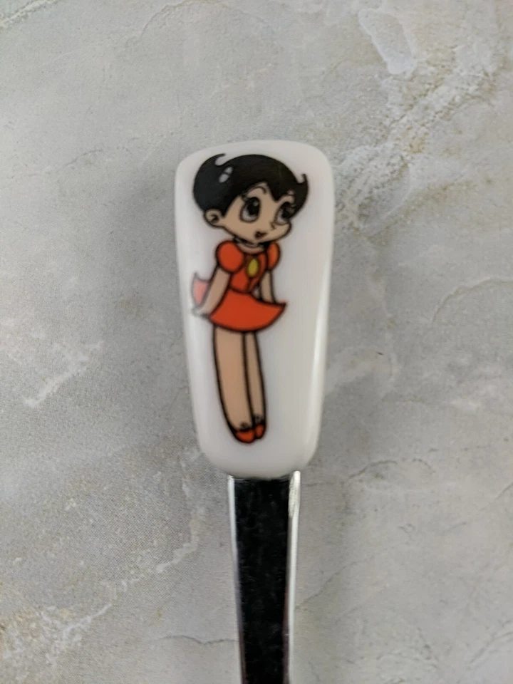 Tenedor de uranio vintage años 60 raro Astro niño & niña manga japonés Foto 4 de 4