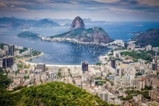 RIO DE JANEIRO BRAZIL SKYLINE GLOSSY POSTER PICTURE PHOTO PRINT beach view 3738