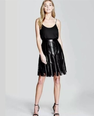 marciano faux leather dress Marciano - Go faux it  @christinestyle1018 wears our tetra faux leather  dress #Marciano marciano.com