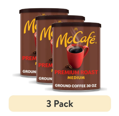 (3 pack) McCafe Premium Roast, Medium Roast, Ground Coffee, 30 oz