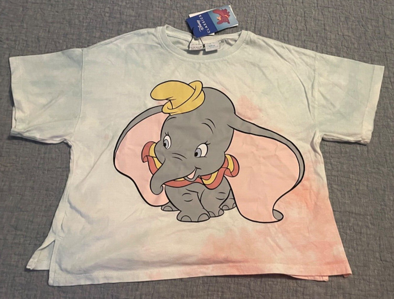 Zara girls cropped Dumbo tee 13/14 NWT Tie Dye