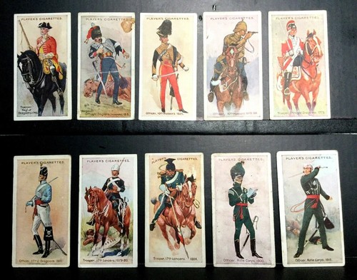 Cartes à cigarettes uniformes régimentaires 1ère série 40 sur 50 dos marron 1914 joueur J - Photo 7/8