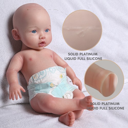 COSDOLL 18.5" Platinum Silicone Baby Dolls Reborn Girl Doll Can Drink Water&Pee - Picture 8 of 16