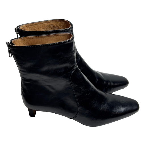 Madewell Womens $198 The Dimes Kitten Heeled Boot Black Size 6 NN026 #520 - Picture 5 of 14