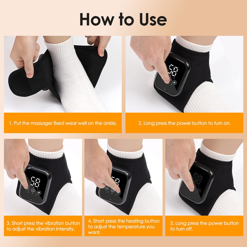 Foot Tilt Method Foot Renew Triple Method Massager Heat Vibration for Heel Arch Ankle ...