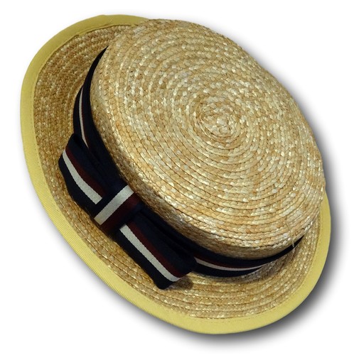 Traditional School Uniform Straw Boater & Hand Made Boater Band - 3 Sizes - Picture 12 of 13