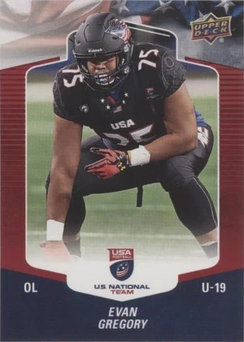 2018 Upper Deck USA Football Evan Gregory #32