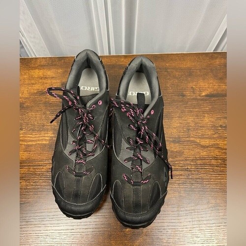 Scarpe ciclismo triathlon Giro Petra VR lacci rosa nere tacchetti SPD donna EU 42 - Foto 3 di 8