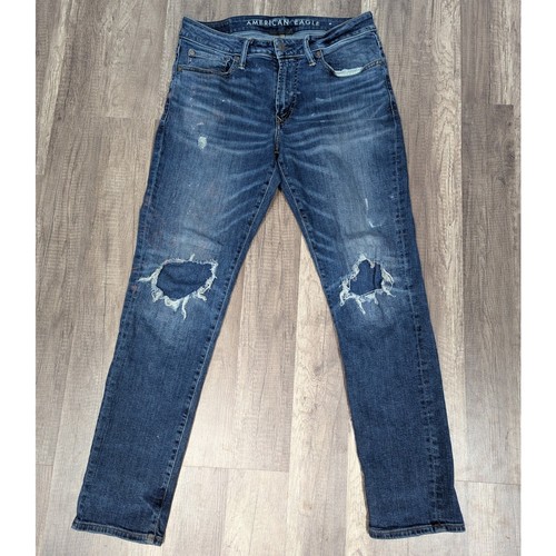 American Eagle Next Level Airflex Dstressed Denim Jeans Slim Sz 30X30