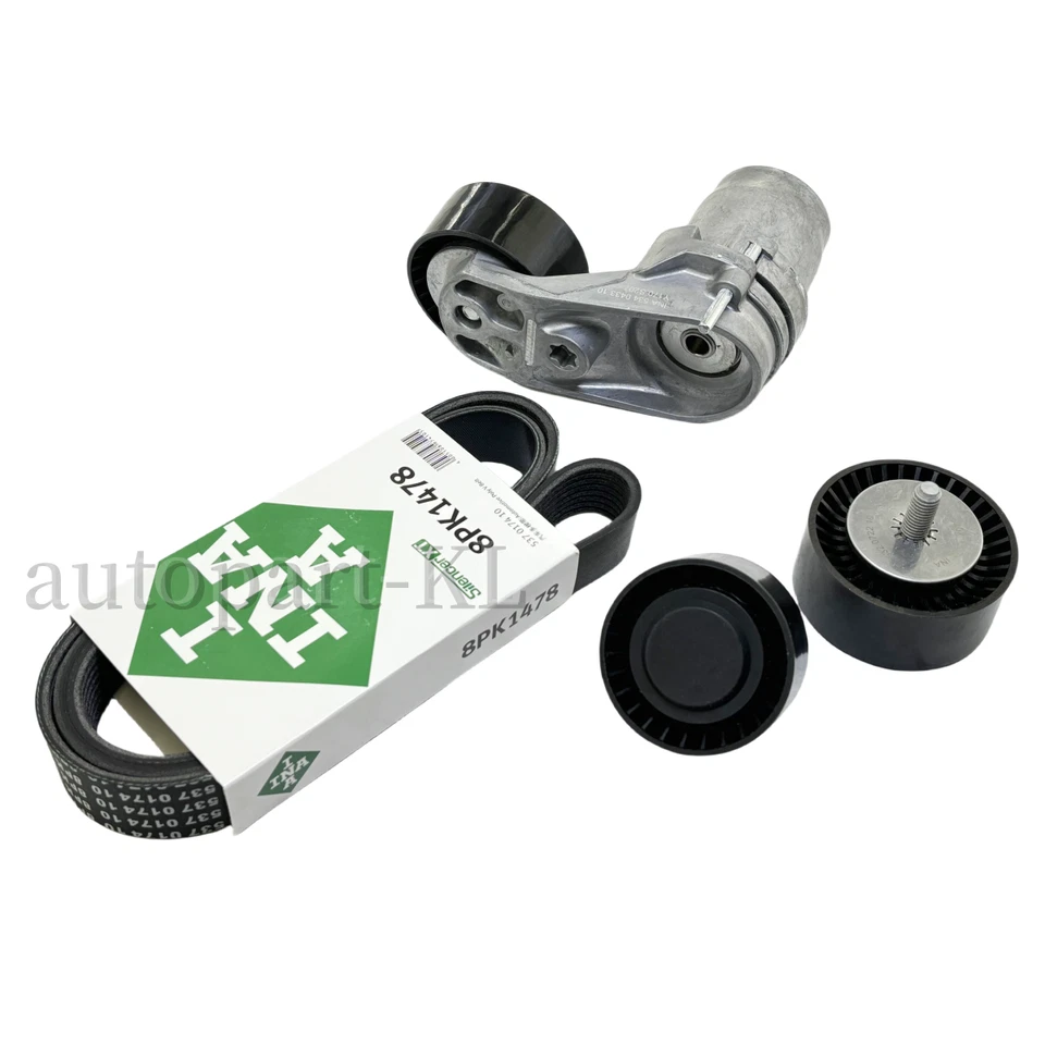 11288604266 Belt Tensioner Pulley Kit Fit For BMW F01 F10 F30 335i 535i N55 Foto 3 de 4