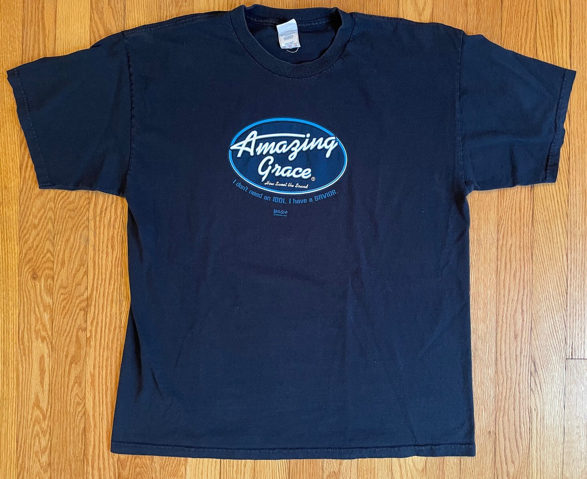Vtg Y2K Amazing Grace American Idol Parody Jesus T-Shirt