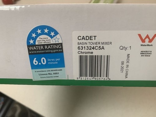 Stylus Cadet Basin Tower Mixer Tap WELS 5 Star 6L/min - Picture 2 of 10