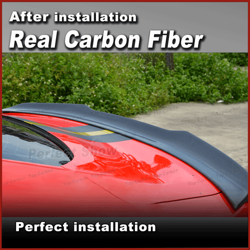 For Ford Mustang GT GT350 2015-2017 Matt REAL Carbon Rear Trunk Lip Spoiler Wing - Picture 5 of 13