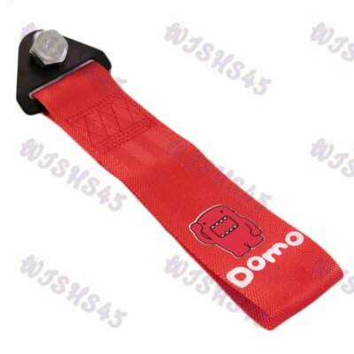 Universal Car Tow /Towing Strap Red DOMO KUN Racing Drift Rally Belt Hook JDM x1