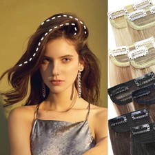 One Piece Hair Pad Topper Clip-In 100 Remy Human Hair Extensions Hairpiece