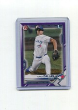 2021 Bowman Purple Paper Chad Dallas 1st Bowman 75/250