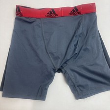 Adidas Boys Athletic Shorts Youth Large 14-16 Gray Black Basketball Gym Soccer