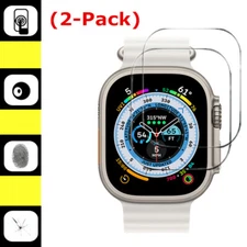 2-Pack 9H Premium Tempered Glass Screen Protector for Apple Watch Ultra 49mm