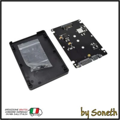 CASE BOX CONTENITORE ADATTATORE ESTERNO SATA 2,5" PER SSD M.2 NGFF M2 B/B+M KEY