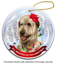 All Wrapped Up Ornament - Wheaten Irish Wolfhound