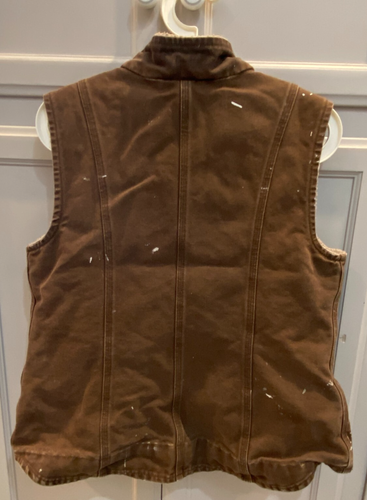 Carhartt Workwear • Women's Sherpa Lined Vest • Brown Size S (4-6) • Distressed - Picture 4 of 6
