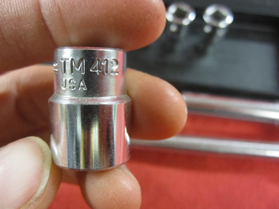 Lot of 8 Snap-On 1/4" Drive Sockets & TM60 Extension USA 3/8 1/4 9/32 7/32 3/16 - Image 3 of 4