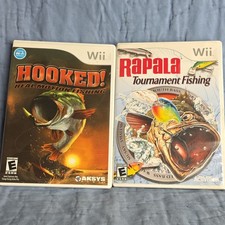 Aksys Games Activision Wii Hooked Fishing Rapala Tournament fishing lot 2 games