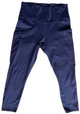 Fabletics The On The Go Women’s S/M Navy Blue High-Waisted Leggings Pockets
