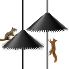 2 Pack Wide Squirrel Baffle for Bird Feeder Pole, Outside Pole Mount Stopper ...