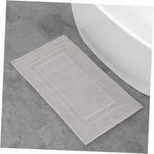 Jean Pierre - Stonewash Racetrack Bath Rug, Cotton, Premium Bathroom Decor,