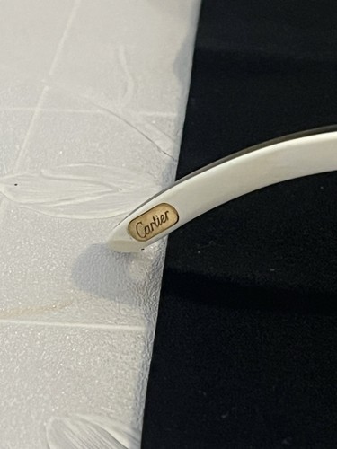 Cartier Giverny White Buffs Glasses Clear Lenses - Imagen 7 de 16