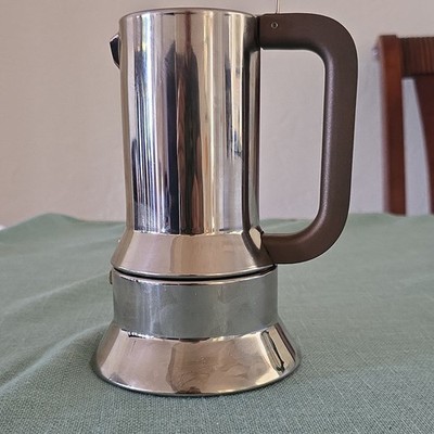 Alessi 9090 Espresso Maker 300ml by Richard Sapper 6 Cups. Made in Italy.