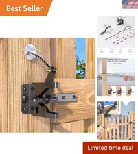 Convenient Self-Locking Gate Latch with Spring Pull - Ideal for Various Fences