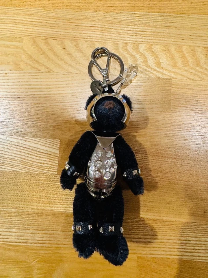 PRADA Keyring Keychain Bag Charm Teddy Bear Black From Japan 127678K Authentic - Image 2 of 4