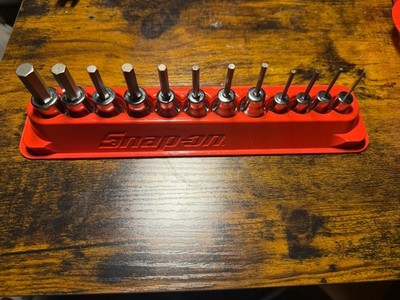 Snap-on Tools 212EFTAY 12 Pc Combination Drive SAE Hex Driver Bit Socket Set