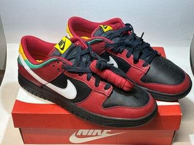 Nike Dunk Low Retro Ltd 'biker Tattoos' Men Sneakers - Black/white/gym Red Sz 12