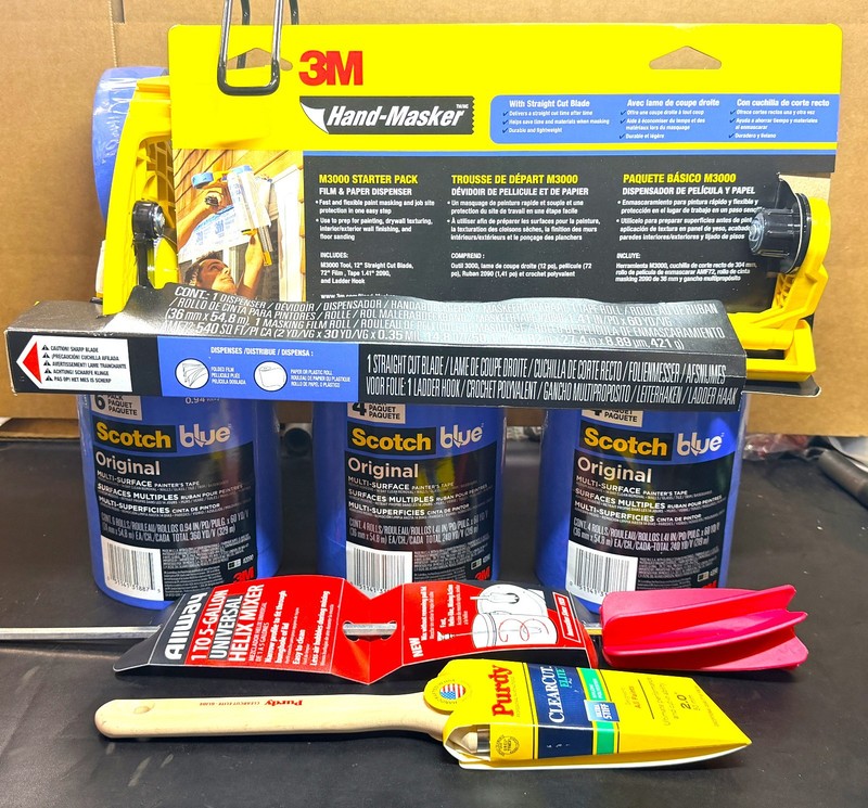 3M PLUS OTHERS PROFESSIONAL PAINTERS KIT, M3000 MASKER, 2090 24 & 36MM BLUE TAPE