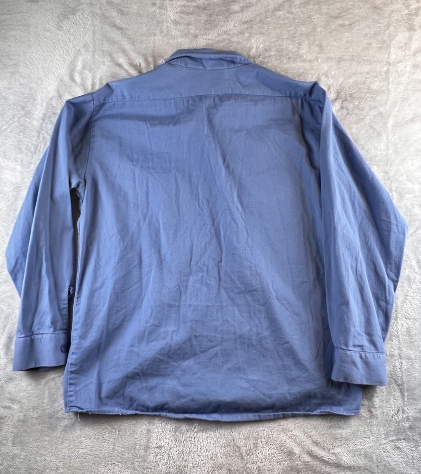 Aramark Westex 防火衬衫男式 1XL 蓝色超柔软 FR 工作服 — 第 2/4 张图片