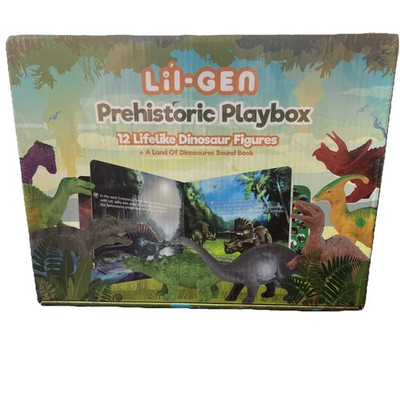 #ad NEW Lil GEN Prehistoric Playbox A LAND OF DINOSAUR Sound Book amp; 12 DINOSAURS $21.99