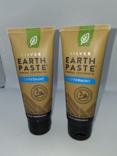 Earthpaste w/Silver Natural Non-Fluoride Toothpaste, 2 Pack Peppermint