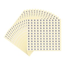 15 Sheets/1980Pcs Alphabet Stickers Letter S Self-Adhesive 0.5" Round Label