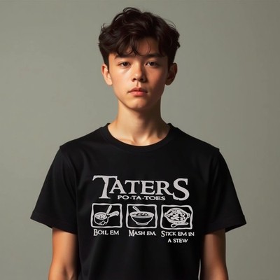 Taters Boil Em Mash Em Stew Lotr Novie Enthusiast Unisex Geschenk Tee T-Shirt
