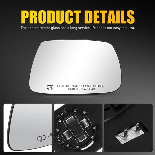 Rear Mirror View Glass RH Heated For Passenger Jeep 2005-2010 Cherokee EXD Grand
