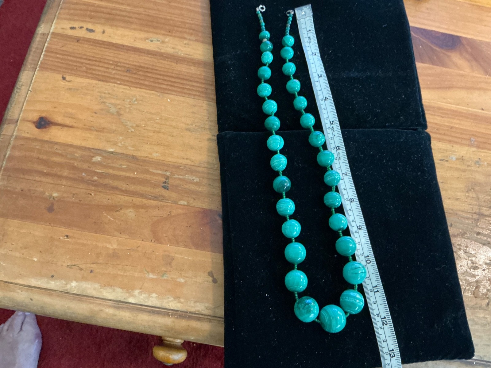 Malachite Gemstone Statement Strand Necklace - image 3