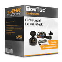 für Hyundai I30 Fliessheck 06.2024- Towtec Elektrosatz 7Polig Fahrzeugspezifisch
