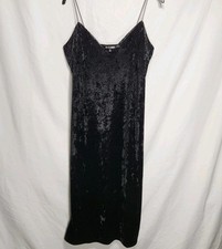 Fashion Nova  Velvet Midi Dress Black Size 2X D1006 NWT